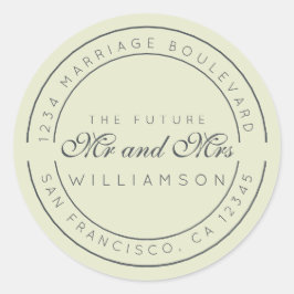 シック・スクリプト未来ミセス結婚ズ差出人住所 ラウンドシール