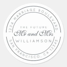 シック・スクリプト未来ミセス結婚ズ差出人住所 ラウンドシール