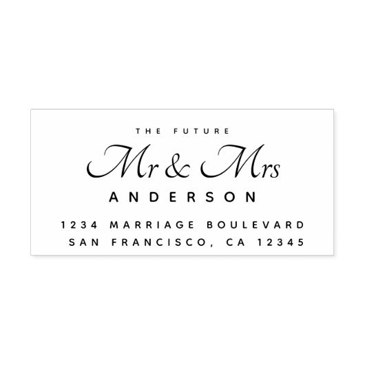 シック・スクリプト未来ミセス結婚ズ差出人住所 ラバースタンプ (インプリント)