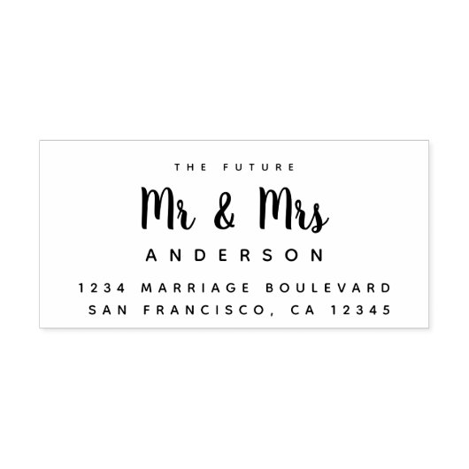 シック・スクリプト未来ミセス結婚ズ差出人住所 ラバースタンプ (インプリント)