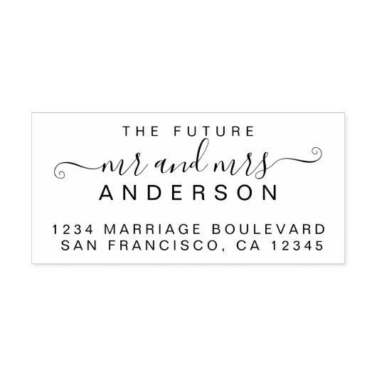 シック・スクリプト未来ミセス結婚ズ差出人住所 ラバースタンプ (インプリント)