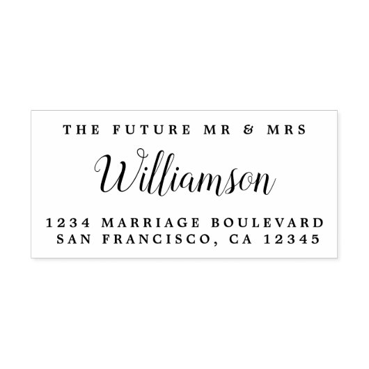 シック・スクリプト未来ミセス結婚ズ差出人住所 ラバースタンプ (インプリント)