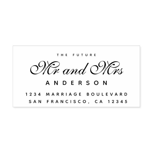 シック・スクリプト未来ミセス結婚ズ差出人住所 ラバースタンプ (インプリント)