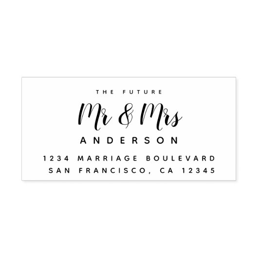 シック・スクリプト未来ミセス結婚ズ差出人住所 ラバースタンプ (インプリント)