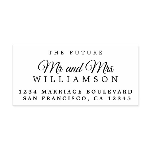 シック・スクリプト未来ミセス結婚ズ差出人住所 ラバースタンプ (インプリント)