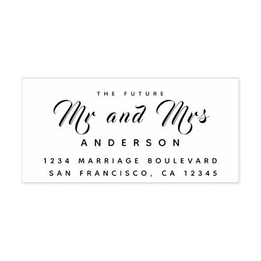 シック・スクリプト未来ミセス結婚ズ差出人住所 ラバースタンプ (インプリント)