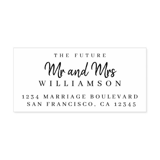 シック・スクリプト未来ミセス結婚ズ差出人住所 ラバースタンプ (インプリント)