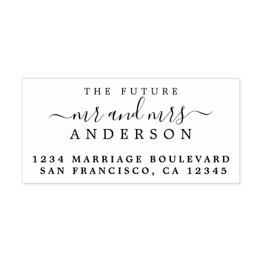 シック・スクリプト未来ミセス結婚ズ差出人住所 ラバースタンプ (インプリント)