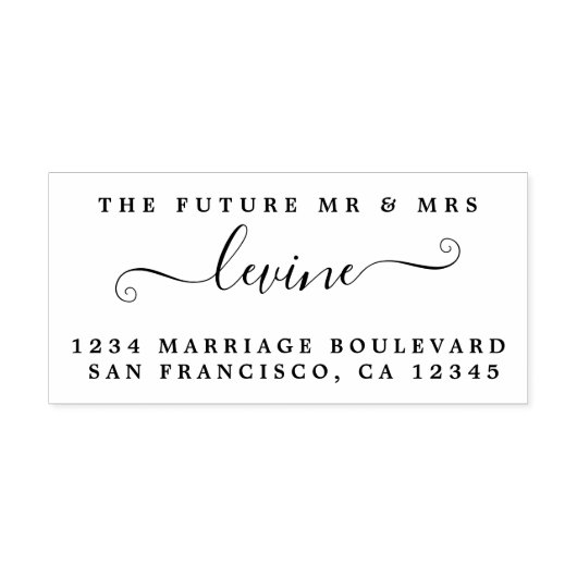 シック・スクリプト未来ミセス結婚ズ差出人住所 ラバースタンプ (インプリント)