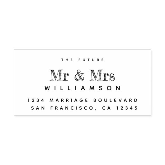 シック・スクリプト未来ミセス結婚ズ差出人住所 ラバースタンプ (インプリント)