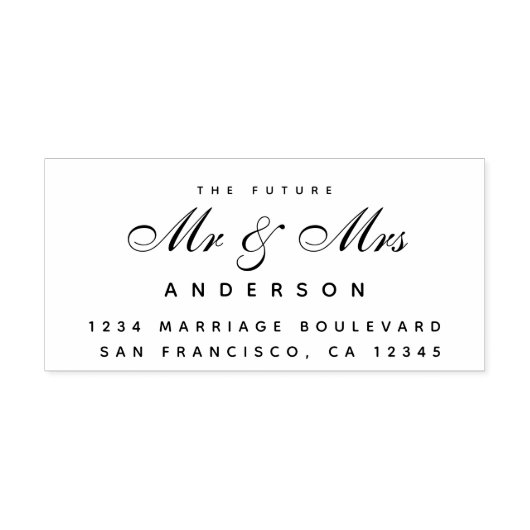 シック・スクリプト未来ミセス結婚ズ差出人住所 ラバースタンプ (インプリント)