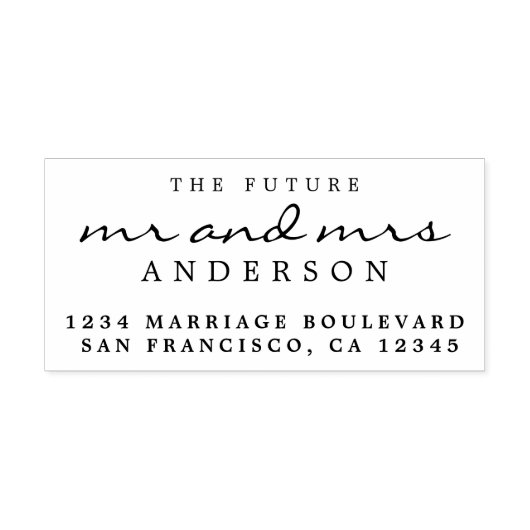 シック・スクリプト未来ミセス結婚ズ差出人住所 ラバースタンプ (インプリント)