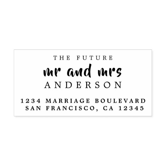 シック・スクリプト未来ミセス結婚ズ差出人住所 ラバースタンプ (インプリント)