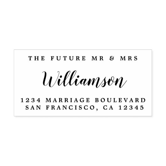 シック・スクリプト未来ミセス結婚ズ差出人住所 ラバースタンプ (インプリント)
