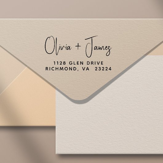 シック・スクリプト結婚の差出人住所 セルフインキングスタンプ