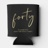 シック・スクリプト40th誕生日パーティー 缶クーラー (裏面)