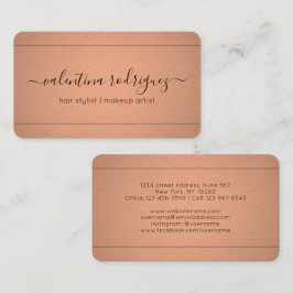 シック・スクリプト・シグネチャー・フェイク銅箔ミニマリスト 名刺