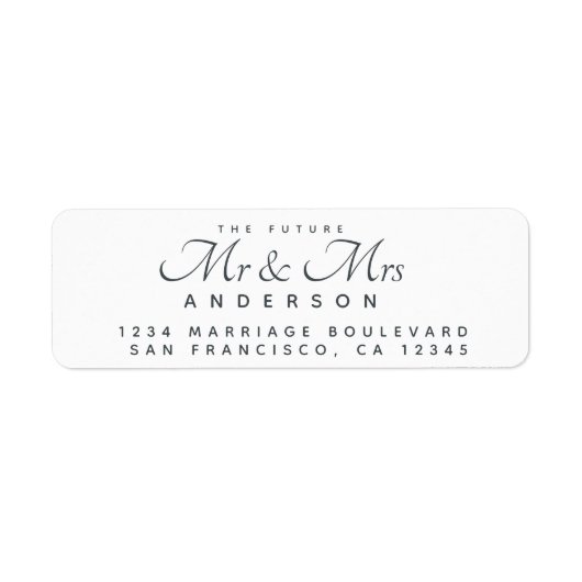シック·スクリプト·フューチャーミ結婚セス·差出人住所 ラベル (正面)