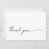 シック+スクリプモダントありがとうフラットカード (正面)