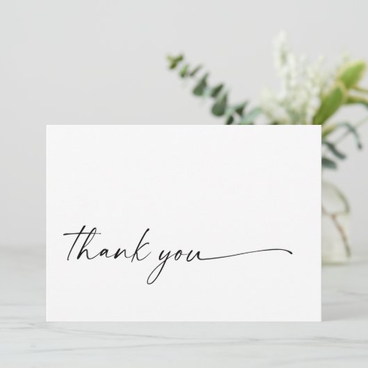 シック+スクリプモダントありがとうフラットカード (スタンド正面)