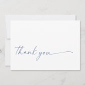 シック+スクリプモダントありがとうフラットカード |青 (正面)