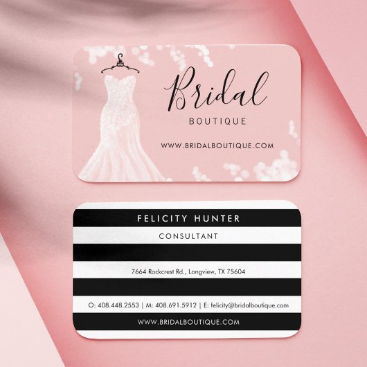 シック&スタイリッシュ ウェディングドレス ブライダルブティック 名刺