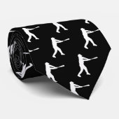 シック・スポーツ野球打者シルエット・ネックタイ ネクタイ (ロール)