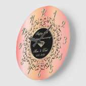 シック·スワール結婚ス50周年 ラージ壁時計 (傾斜)