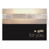 シック&セックエレガントイン金ゴールドブラックギフトカード (正面横)