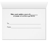 シック&セックエレガントイン金ゴールドブラックギフトカード (内部横(下))