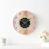 シック·ダイヤモンドバラ金ゴールド50結婚周年 ラージ壁時計 (ホーム)