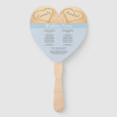 シック・ダスティブルービーチ結婚式式プログラム ハンドファン (裏面)