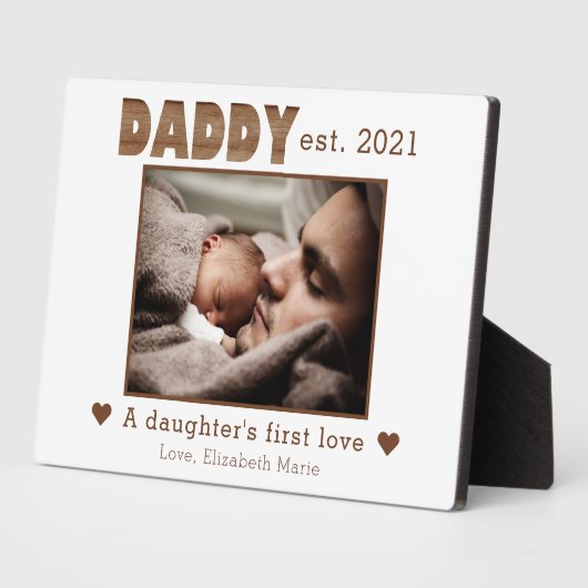 シック・ダディが娘の初恋の写真を確立 フォトプラーク (側面)