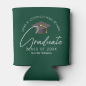 シック・ダークグリーンカスタム卒業パーティー 缶クーラー (裏面)