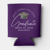 シック・ダークパープル大学院カスタム卒業パーティー 缶クーラー (正面)