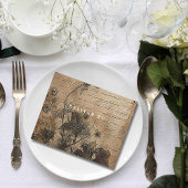 シック・ダークヴィンテージフローラピーチバラサイト写真 オールインワン招待状