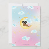 シック・トゥインクル・リトル・スター・アフリカの少女ベビー・シャワー  招待状 (裏面)