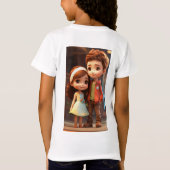 「シック&トレンディーガールズTシャツウスタイリッシュワカジュアルア Tシャツ (裏面)