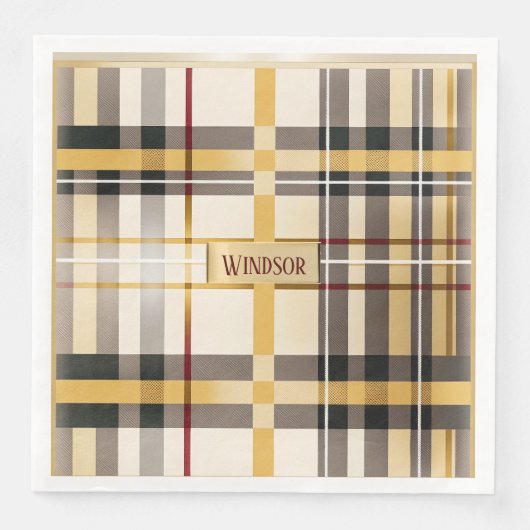 シック&トレンディートープと金ゴールドの格子柄 (正面)