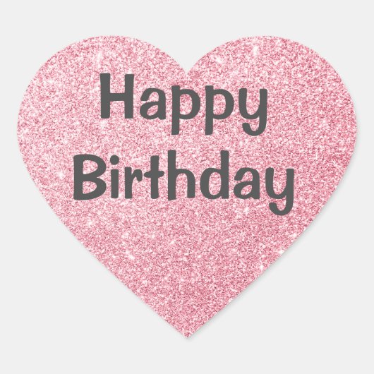 シック&トレンディーバラ金ゴールドグリッタースパークルスモノグラム ハートシール (正面)