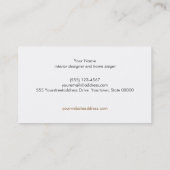 シック&トレンディーフェイクバラ金ゴールド美しいとファッション 名刺 (裏面)