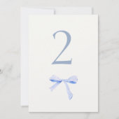 シック&トレンディーブルーリ結婚ボンのテーブル番号 シーズンカード (正面)