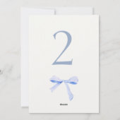 シック&トレンディーブルーリ結婚ボンのテーブル番号 シーズンカード (裏面)