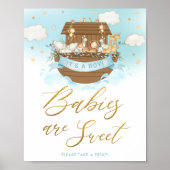 シック・ノアの箱舟の男の子のベビーは甘いトリートサインである ポスター (正面)