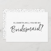 シック・ハンドは「あなたは私の花嫁のメイドになってくれないか」 招待状 (正面/裏面)