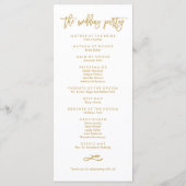 シック・ハンド・レタ結婚ー式プログラム プログラム (裏面)