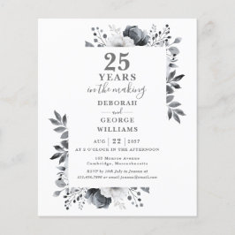 シック・バジェット25th結婚ズ・アニバーサリーフローラ招待状