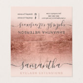 シック·バラ·金ゴールド·フォイル·グラデーション赤面·アフターケア 名刺 (外部フラット)