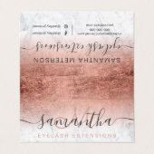 シック·バラ·金ゴールド·フォイル·マーブル·アイ·アフターケア 名刺 (外部フラット)