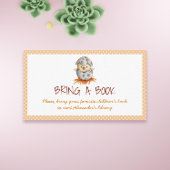 シック・バードニュートラルが本を持って来る赤ちゃんシャワー エンクロージャーカード